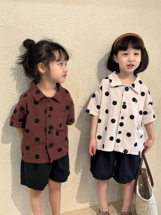 Black & Tan Polka Dot Set