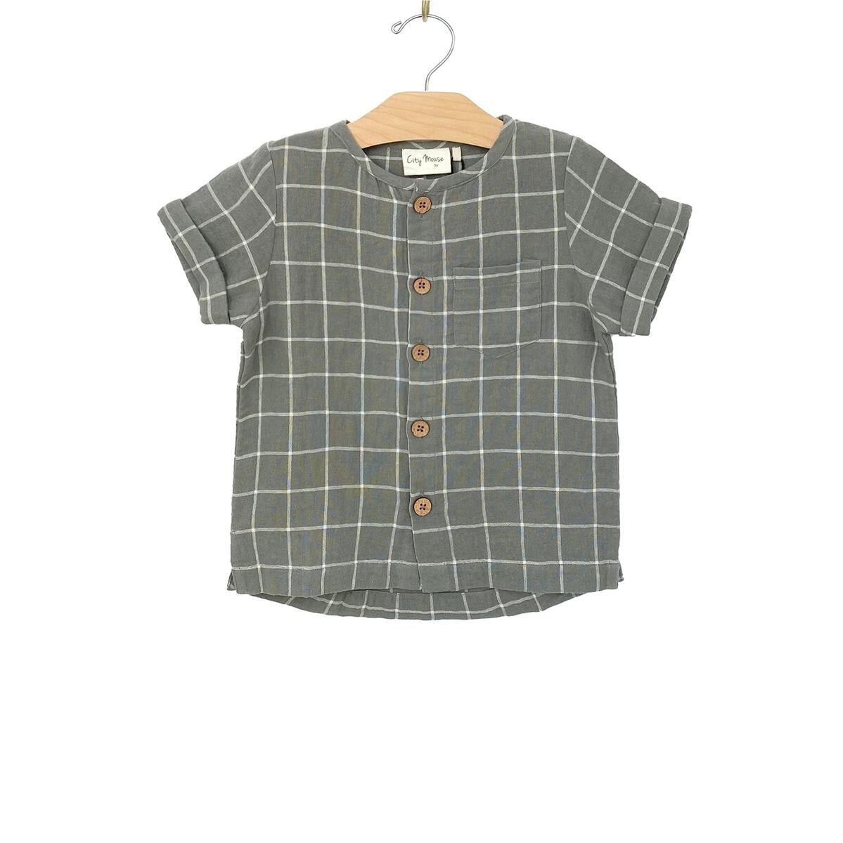 Windowpane Button Down Shirt